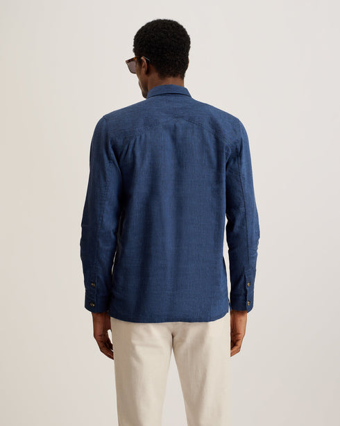 IIO-Shirts-LS Stretch Linen Shirt- Ted Baker Romania